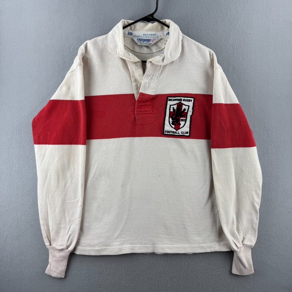 Vintage Richmond Rugby Football Club Shirt Mens 44 80s 90s Heavy Cotton Jersey